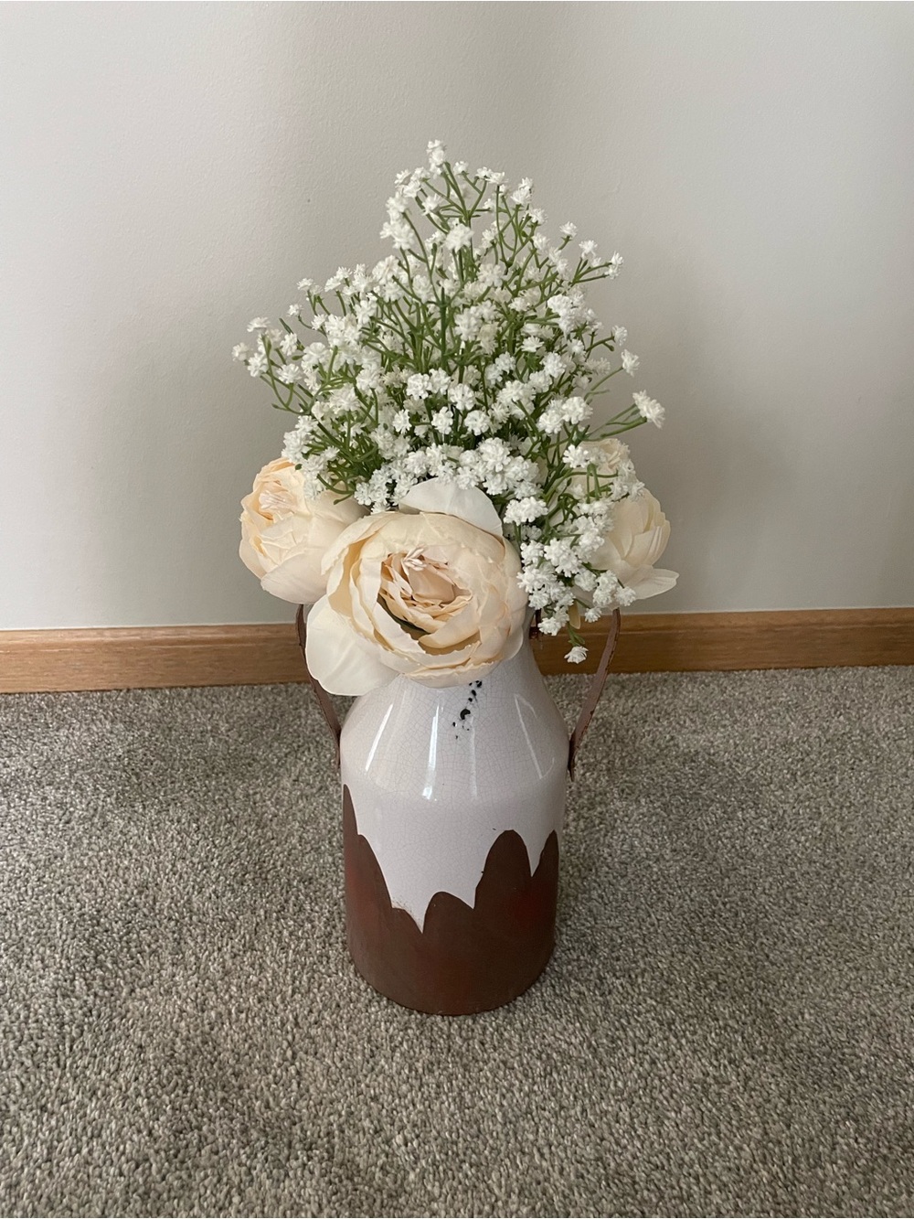 Two-Handled Ceramic Pitcher Vase - Picture 4 of 4